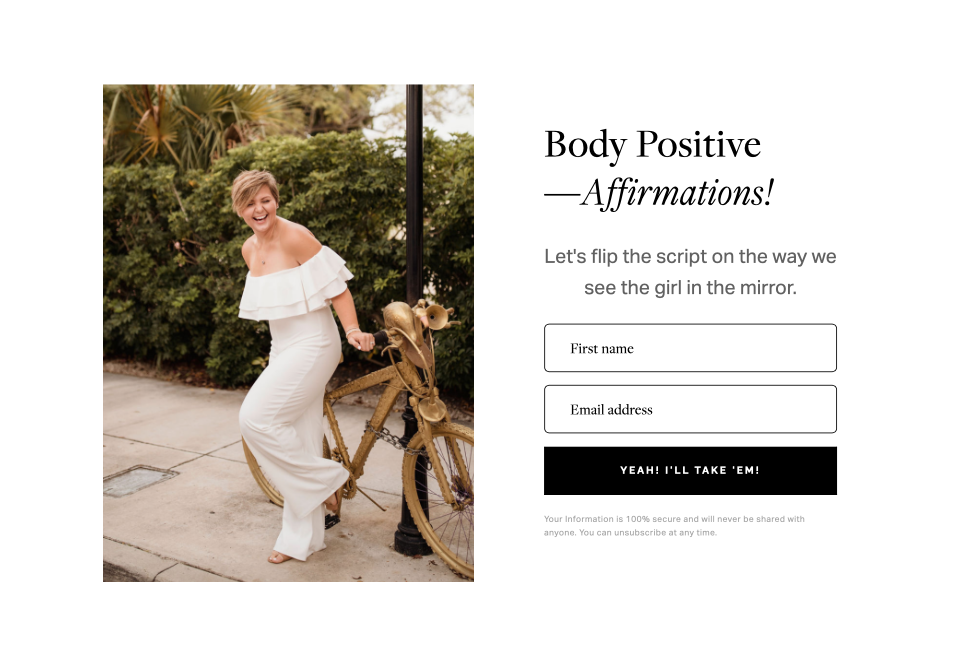 body positive affirmations body positivity